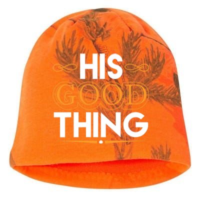 Wo He Who Finds His Good Thing Proverbs 18 22 Matching Couple V-Neck Kati - Camo Knit Beanie