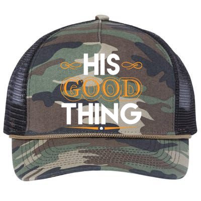 Wo He Who Finds His Good Thing Proverbs 18 22 Matching Couple V-Neck Retro Rope Trucker Hat Cap