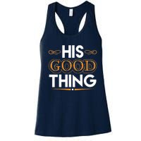 Wo He Who Finds His Good Thing Proverbs 18 22 Matching Couple V-Neck Women's Racerback Tank