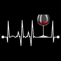 Wine Heartbeat Wine Drinker Lover Tasting Gift Wine Glass Cooling Performance Crew T-Shirt