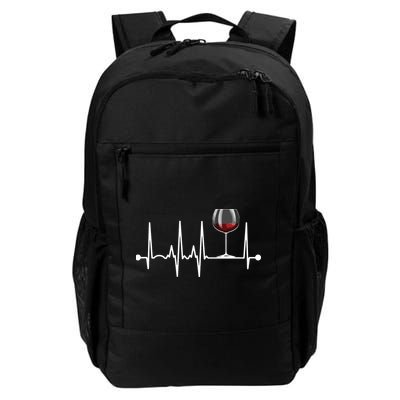 Wine Heartbeat Wine Drinker Lover Tasting Gift Wine Glass Backpack
