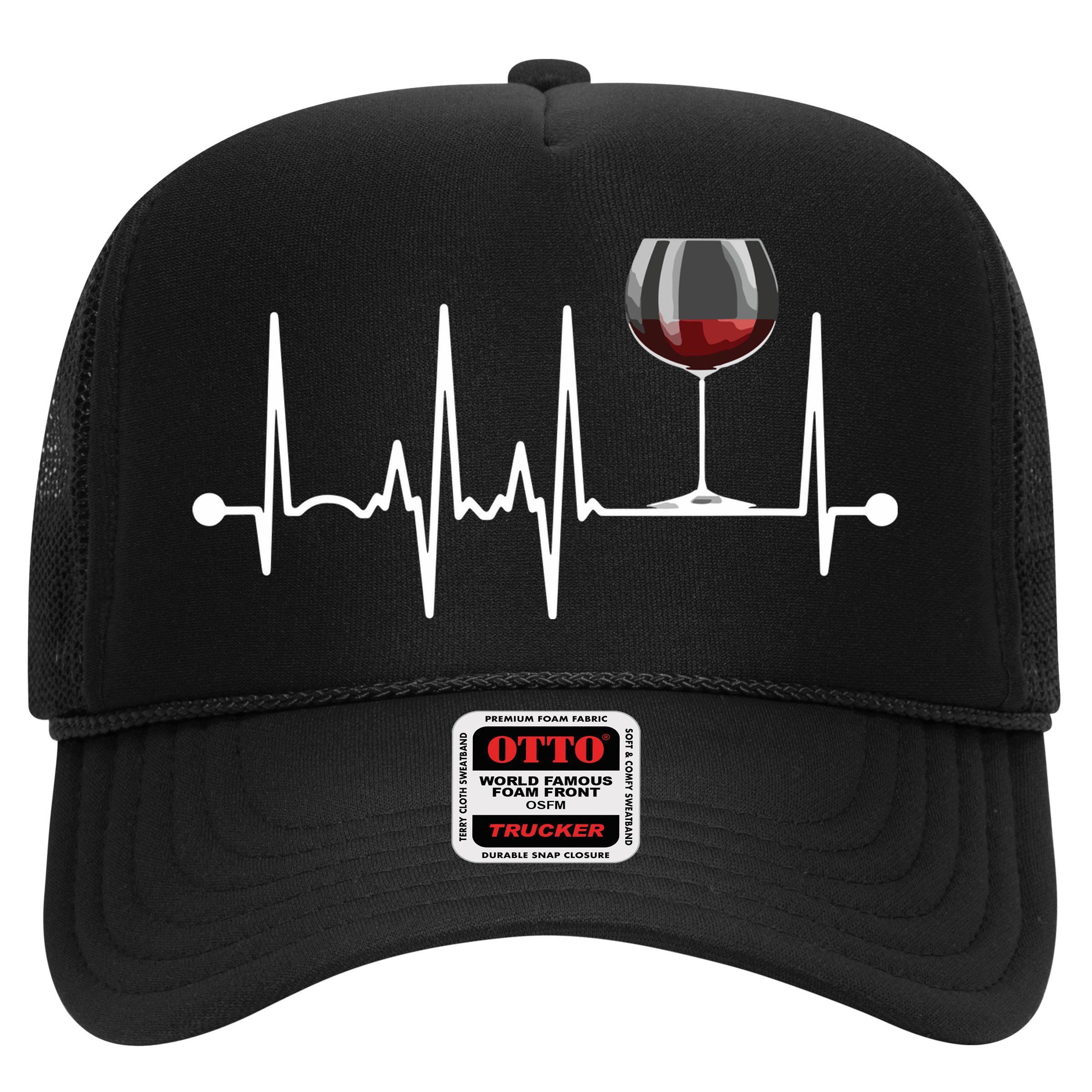 Wine Heartbeat Wine Drinker Lover Tasting Gift Wine Glass Hat