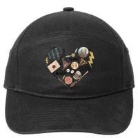 Witch Heart Wizard Lover Magical Trending Gift Idea 7-Panel Snapback Hat