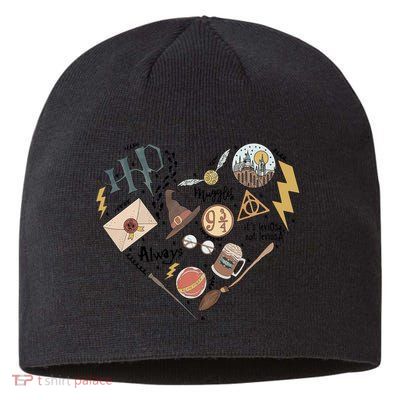 Witch Heart Wizard Lover Magical Trending Gift Idea Sustainable Beanie