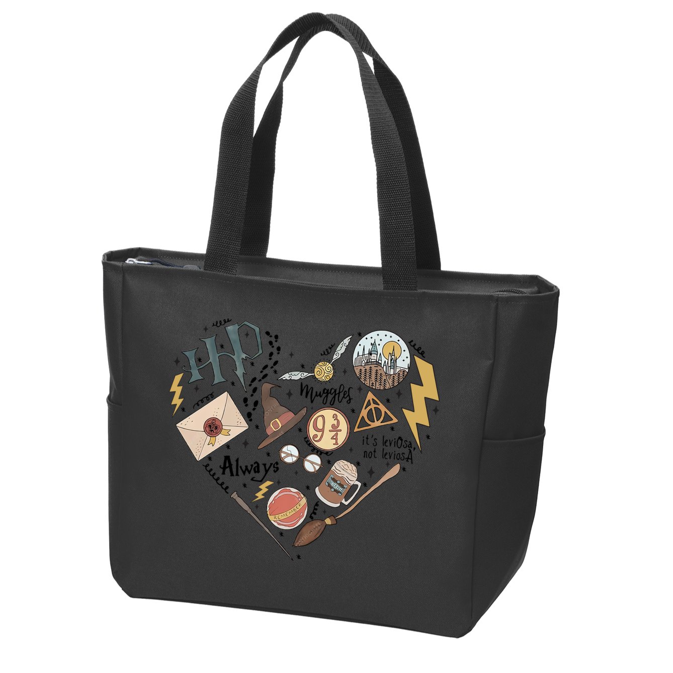 Witch Heart Wizard Lover Magical Trending Gift Idea Zip Tote Bag