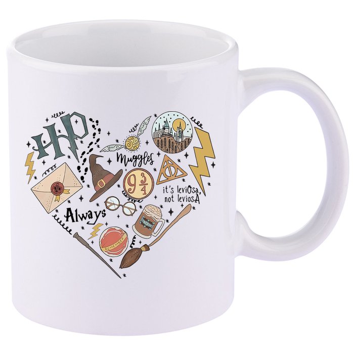 Witch Heart Wizard Lover Magical Trending Gift Idea 11oz C Handle Ceramic Mug