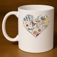 Witch Heart Wizard Lover Magical Trending Gift Idea 11oz C Handle Ceramic Mug