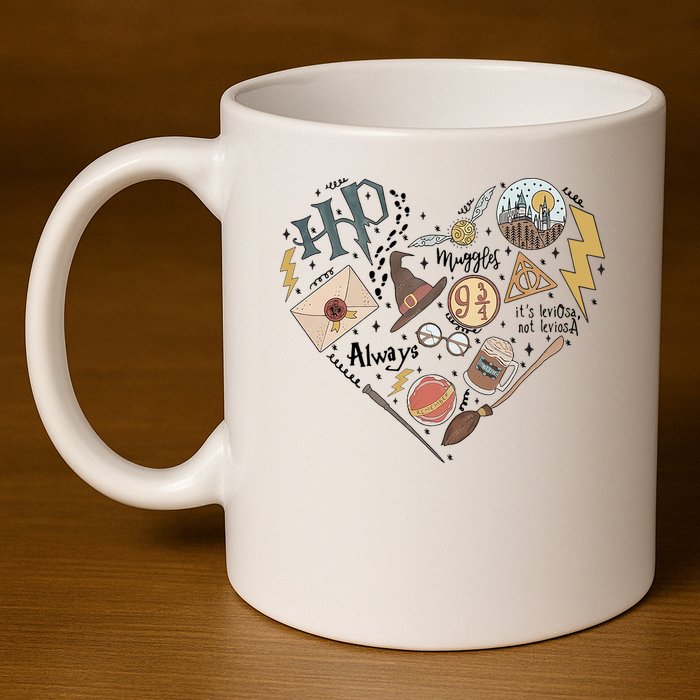 Witch Heart Wizard Lover Magical Trending Gift Idea 11oz C Handle Ceramic Mug