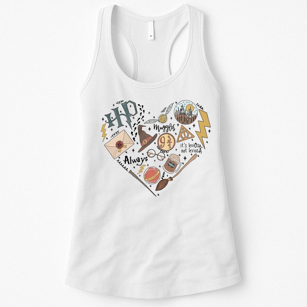 Witch Heart Wizard Lover Magical Trending Gift Idea Womens Tank Top