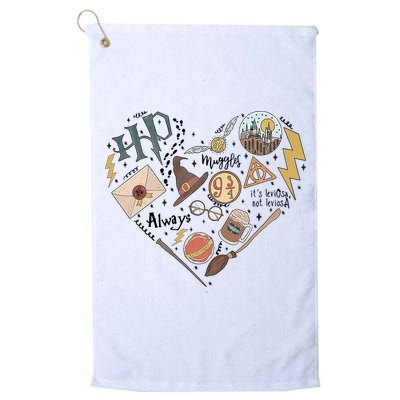 Witch Heart Wizard Lover Magical Trending Gift Idea Golf Towel