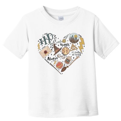 Witch Heart Wizard Lover Magical Trending Gift Idea Toddler T-Shirt