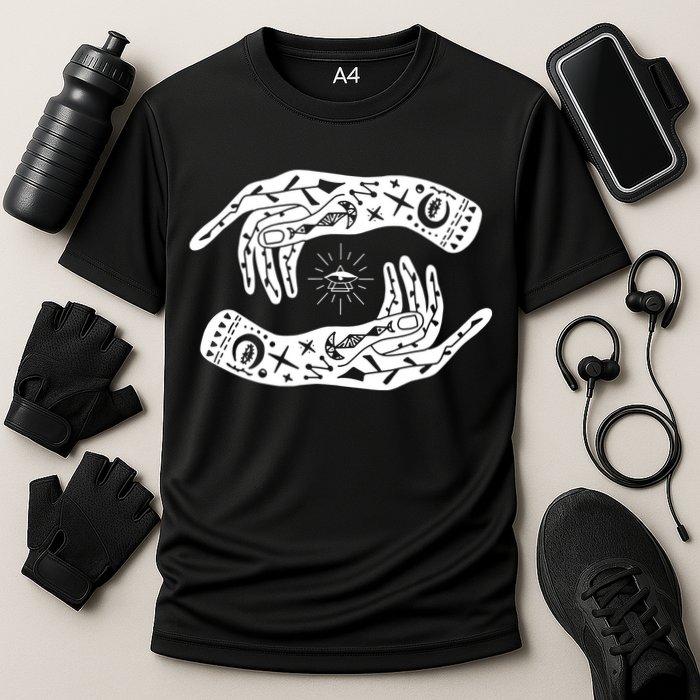Witch Hands Wicca Pagan Witchcraft Witchy Cooling Performance Crew T-Shirt