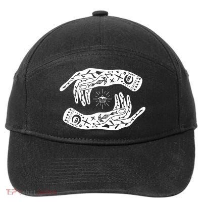Witch Hands Wicca Pagan Witchcraft Witchy 7-Panel Snapback Hat