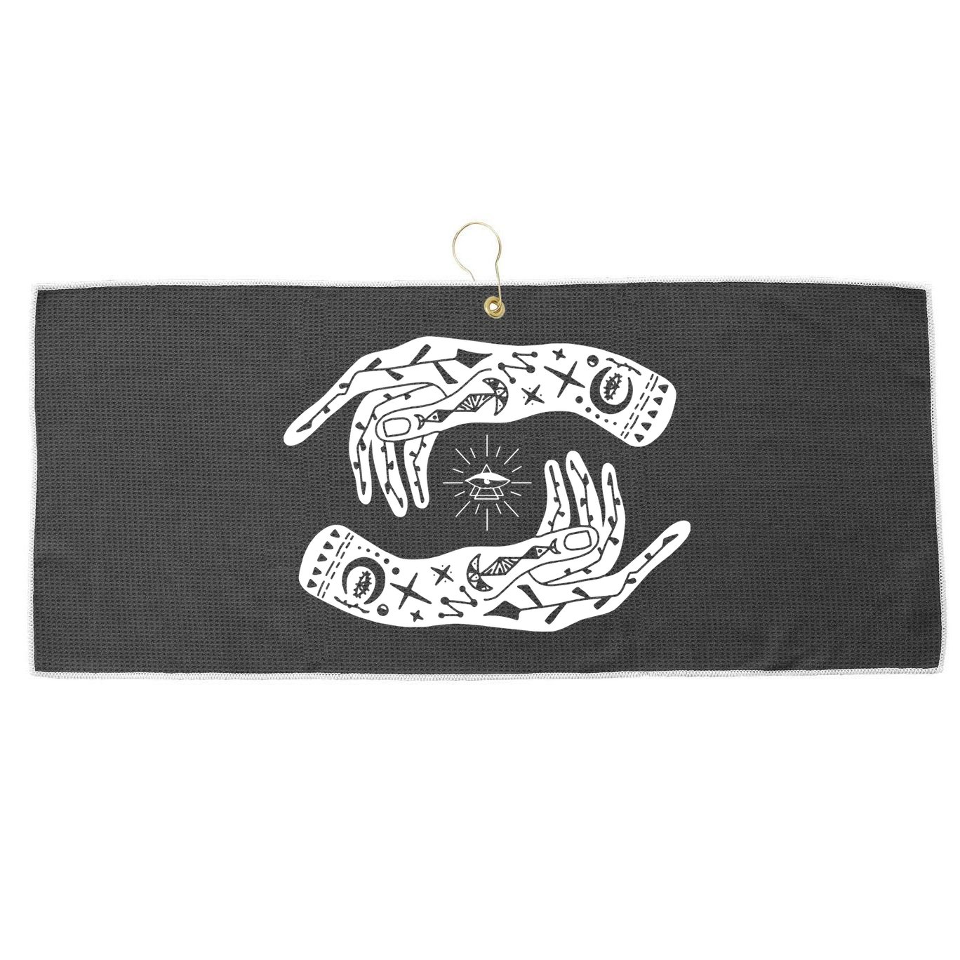 Witch Hands Wicca Pagan Witchcraft Witchy Large Microfiber Waffle Golf Towel