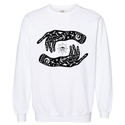 Witch Hands Wicca Pagan Witchcraft Witchy Garment-Dyed Sweatshirt
