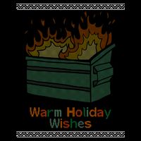 Warm Holiday Wishes Trash Can Flame Ugly Christmas Drawstring Bag