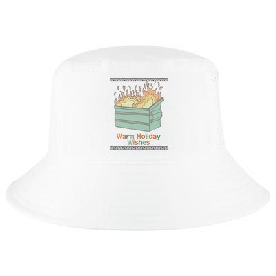 Warm Holiday Wishes Trash Can Flame Ugly Christmas Cool Comfort Performance Bucket Hat