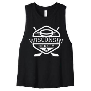 Wisconsin Hockey Women's Racerback Cropped Tank