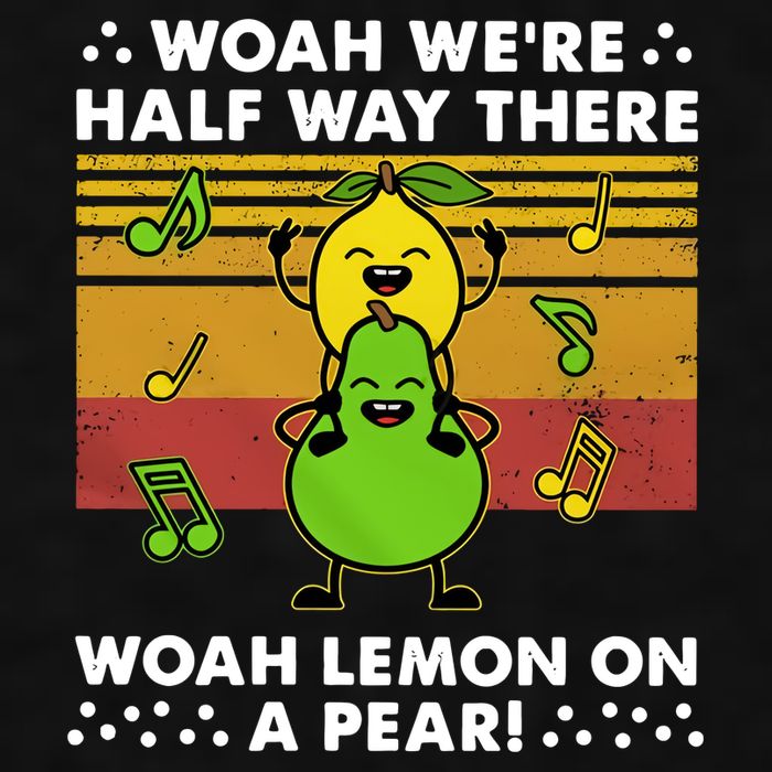 WeRe Half Way There Woah Summer Lemon On A Pear Happy Ladies PosiCharge Tri-Blend Wicking Tank