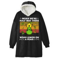 WeRe Half Way There Woah Summer Lemon On A Pear Happy Hooded Wearable Blanket