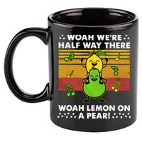 WeRe Half Way There Woah Summer Lemon On A Pear Happy 11oz C Handle Ceramic Mug