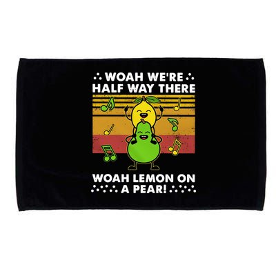 WeRe Half Way There Woah Summer Lemon On A Pear Happy Microfiber Hand Towel