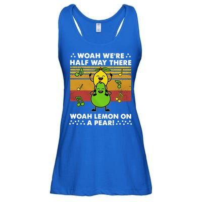 WeRe Half Way There Woah Summer Lemon On A Pear Happy Ladies Essential Flowy Tank
