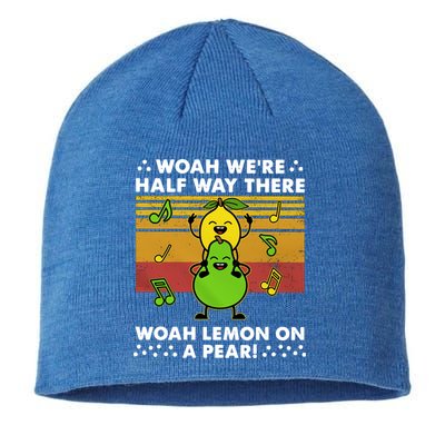 WeRe Half Way There Woah Summer Lemon On A Pear Happy Sustainable Beanie