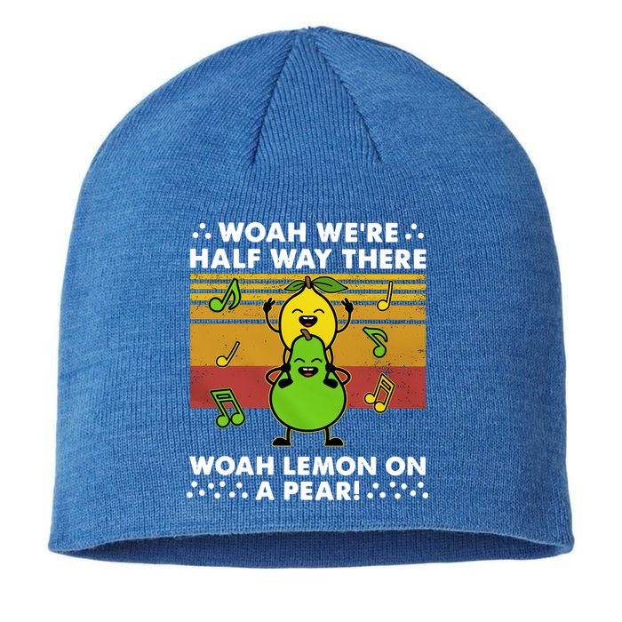 WeRe Half Way There Woah Summer Lemon On A Pear Happy Sustainable Beanie