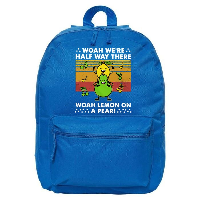 WeRe Half Way There Woah Summer Lemon On A Pear Happy 16 in Basic Backpack