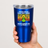 WeRe Half Way There Woah Summer Lemon On A Pear Happy Tumbler