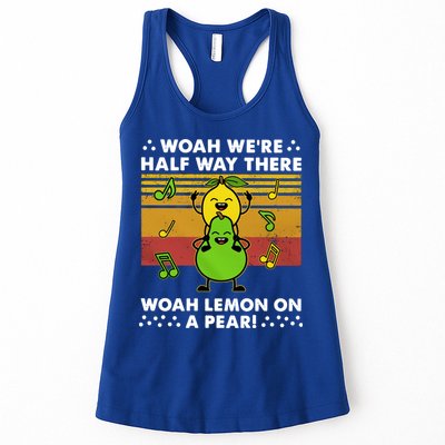 WeRe Half Way There Woah Summer Lemon On A Pear Happy Womens Tank Top