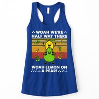 WeRe Half Way There Woah Summer Lemon On A Pear Happy Womens Tank Top