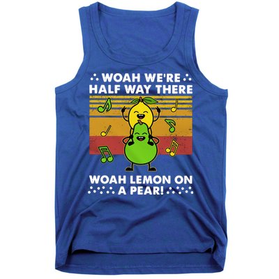 WeRe Half Way There Woah Summer Lemon On A Pear Happy Tank Top