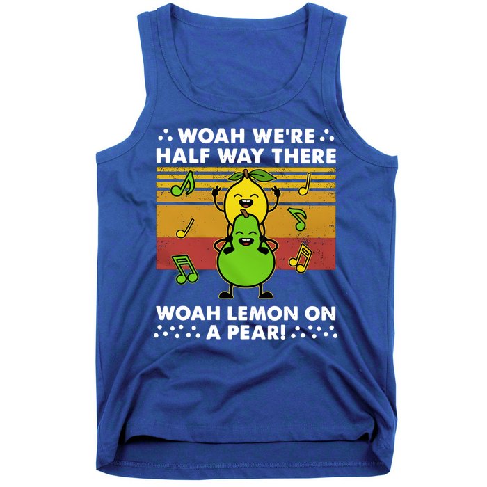 WeRe Half Way There Woah Summer Lemon On A Pear Happy Tank Top