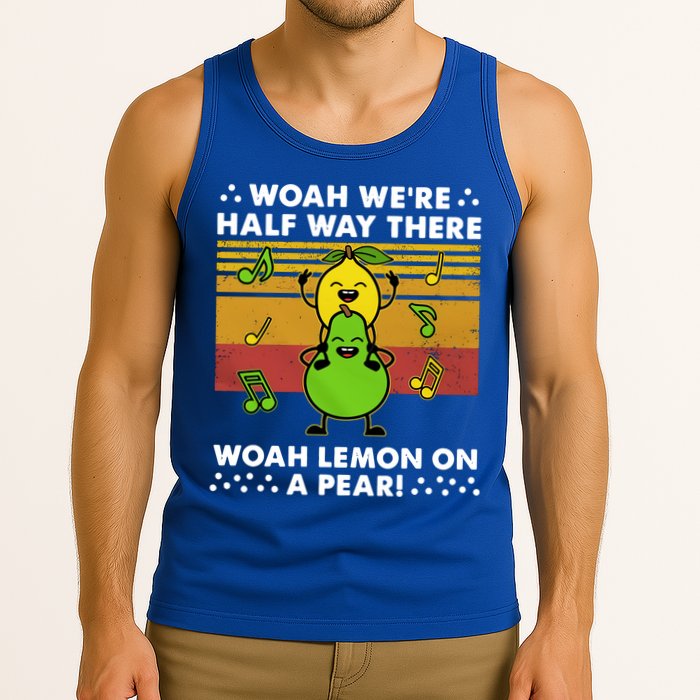 WeRe Half Way There Woah Summer Lemon On A Pear Happy Tank Top