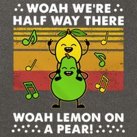 WeRe Half Way There Woah Summer Lemon On A Pear Happy Cotton Canvas Backpack