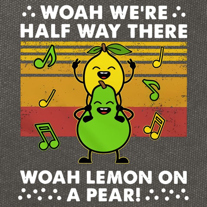 WeRe Half Way There Woah Summer Lemon On A Pear Happy Cotton Canvas Backpack