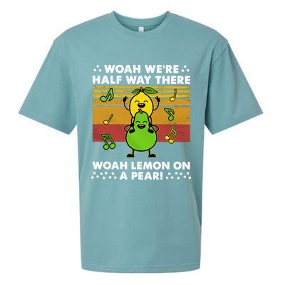 WeRe Half Way There Woah Summer Lemon On A Pear Happy Sueded Cloud Jersey T-Shirt