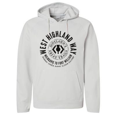 West Highland Way Scotland Great Hikes Performance Fleece Hoodie