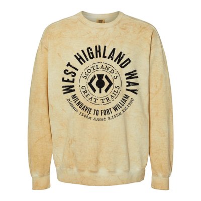 West Highland Way Scotland Great Hikes Colorblast Crewneck Sweatshirt