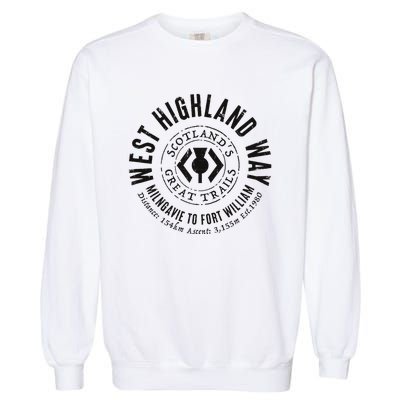 West Highland Way Scotland Great Hikes Garment-Dyed Sweatshirt