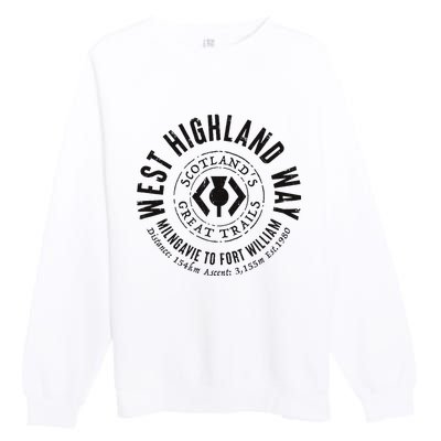 West Highland Way Scotland Great Hikes Premium Crewneck Sweatshirt