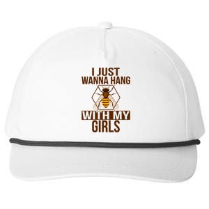 Wanna Hang With My Beekeeper Apiarist Beekeeping Gift Snapback Five-Panel Rope Hat