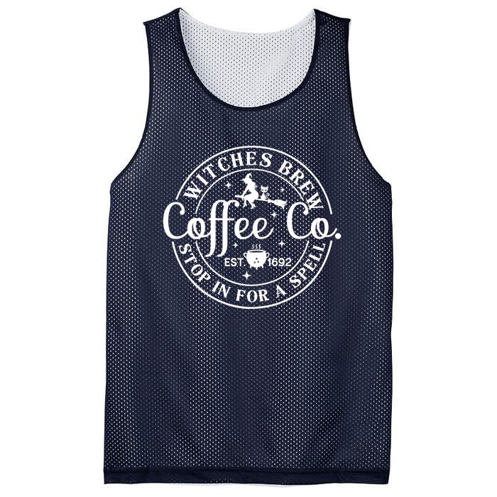 Wo Halloween Witch Motif - Witches Brew Coffee & Co Mesh Reversible Basketball Jersey Tank