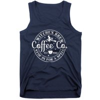 Wo Halloween Witch Motif - Witches Brew Coffee & Co Tank Top