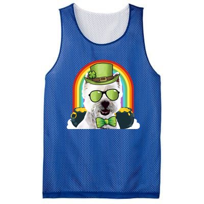 West Highland White Terrier Dog Funny St Patricks Day Gift Mesh Reversible Basketball Jersey Tank