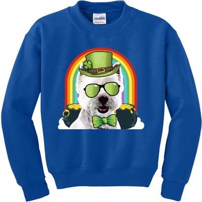 West Highland White Terrier Dog Funny St Patricks Day Gift Kids Sweatshirt