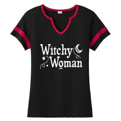 Witchy Halloween Wiccan Follower Pagan Ritual Gift Ladies Halftime Notch Neck Tee