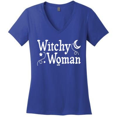 Witchy Halloween Wiccan Follower Pagan Ritual Gift Women's V-Neck T-Shirt